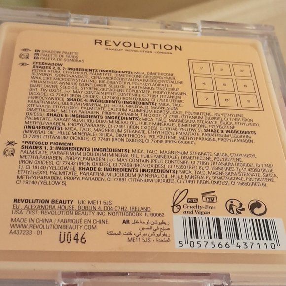 Revolution Makeup Ultimate Nudes Shadow Palette - Light.  Cruelty free and vegan - Picture 2 of 6